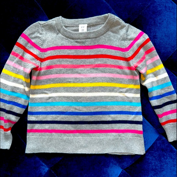 Girls Gap Kids Rainbow Stripe Sweater 4T - Picture 1 of 4